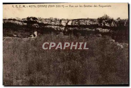 Ansichtskarte AK Chanay Vue sur les Grottes des Huguenots