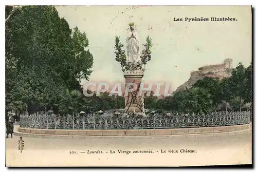 Cartes postales Lourdes La Vierge couronnee Le vieux Chateau