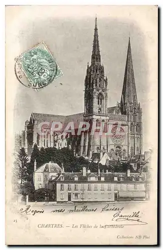 Ansichtskarte AK Chartres La Fleches de la Cathedrale