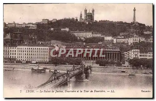 Ansichtskarte AK Lyon Le Palais de Justice Fourviere et la Tour de Fourviere