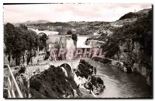 Cartes postales Genissiat Ain Vue d'ensemble des ouvrages du Grand Barrage