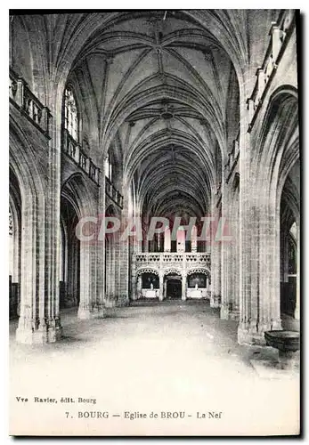 Cartes postales Bourg Eglise de Brou La Nef