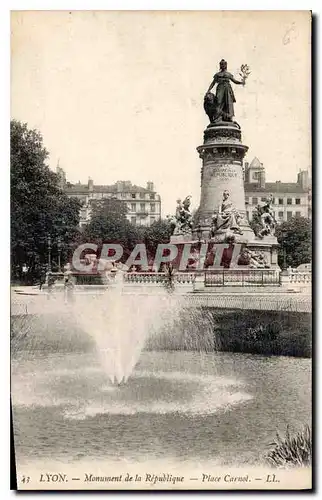 Cartes postales Lyon Monument de la Republique Place Carnot