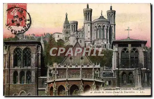 Ansichtskarte AK Lyon Abside de la Cathedrale Saint Jean et Abside de Notre Dame de Fourviere