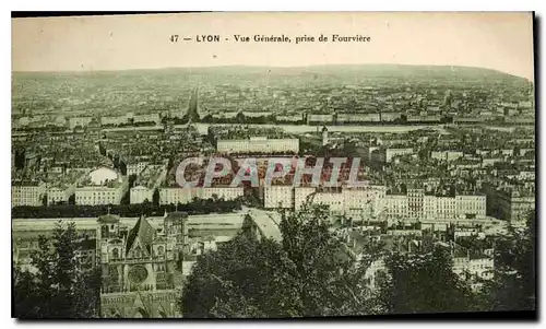 Ansichtskarte AK Lyon Vue generale prise de Fourviere