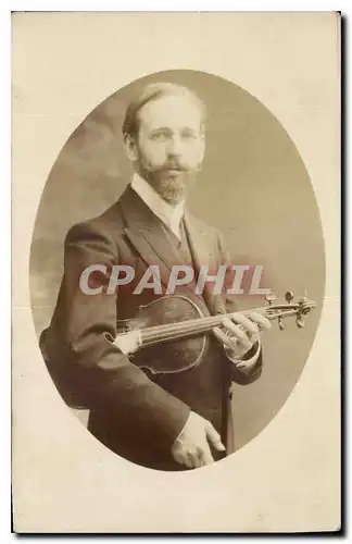 CARTE PHOTO Homme Violon Musique