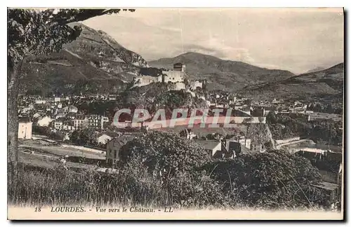 Ansichtskarte AK Lourdes Vue vers le Chateau