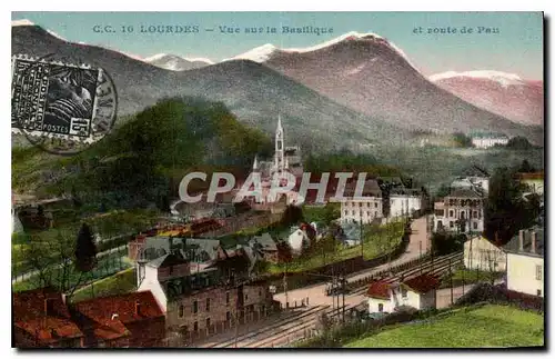 Ansichtskarte AK Lourdes Vue sur la Basilique et route de Pau