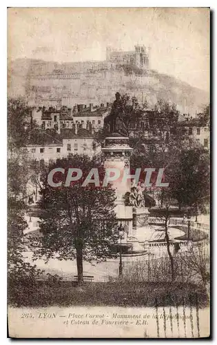 Cartes postales Lyon Place Carnot Monument