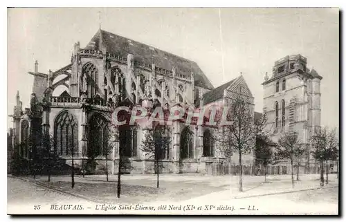 Cartes postales Beauvais L'Eglise Saint Etienne cote Nord