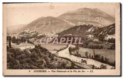 Cartes postales Lourdes Vue generale et le Pic du Jer