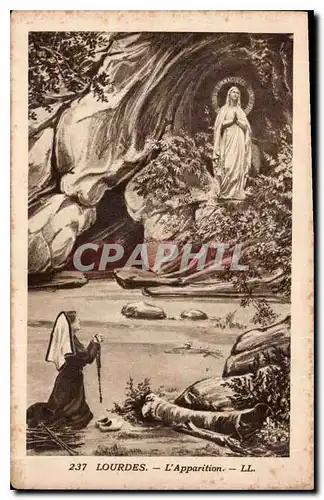 Cartes postales Lourdes L'Apparition