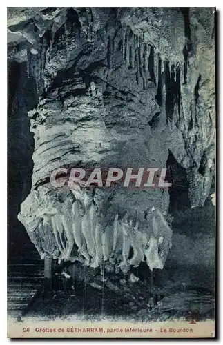 Cartes postales Grottes de Betharram partie interieure Le Bourdon