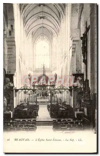 Cartes postales Beauvais L'Eglise Saint Etienne La Nef