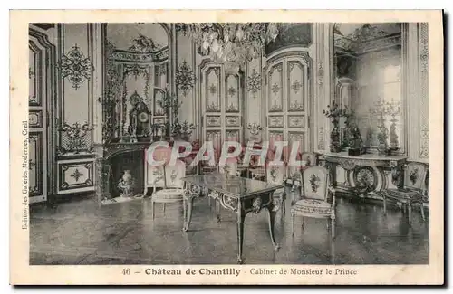 Cartes postales Chateau de Chantilly Cabinet de Monsieur le Prince