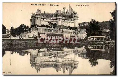 Cartes postales Pierrefonds Chateau Vue du lac