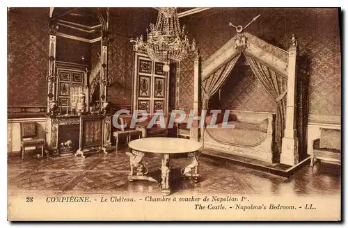 Cartes postales Compiegne Le Chateau Chambre a coucher de Napoleon