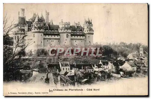 Cartes postales Chateau de Pierrefonds Cote Nord