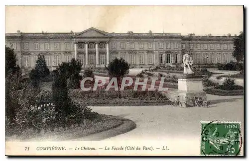 Cartes postales Compiegne Le Chateau La Facade Cote du Parc