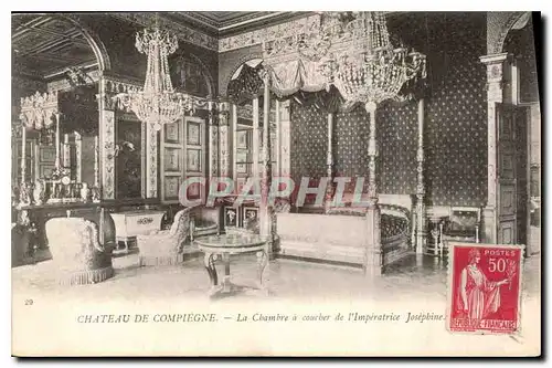 Ansichtskarte AK Chateau de Compiegne La Chambre a coucher de l'Imperatrice Josephine