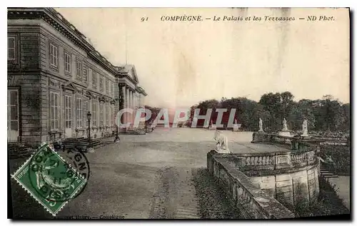 Ansichtskarte AK Compiegne Le Palais et les Terrasses