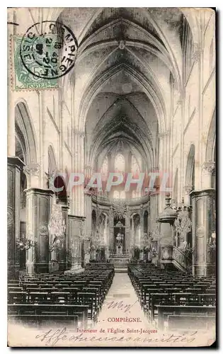Cartes postales Compiegne Interieur de l'Eglise Saint jacques