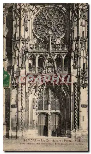 Cartes postales Senlis La Cathedrale Portail Sud