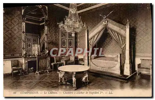 Cartes postales Compiegne Le Chateau Chambre a coucher de Napoleon