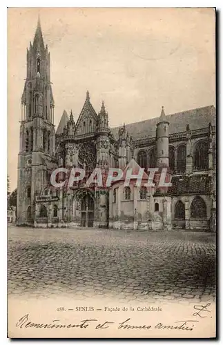 Ansichtskarte AK Senlis Facade de la Cathedrale