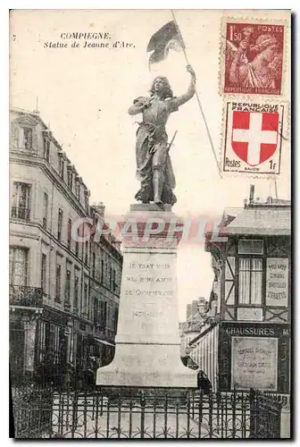 Ansichtskarte AK Compiegne Statue de Jeanne d'Arc