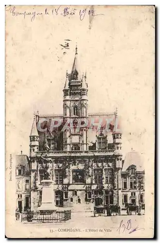 Cartes postales Compiegne L'Hotel de Ville