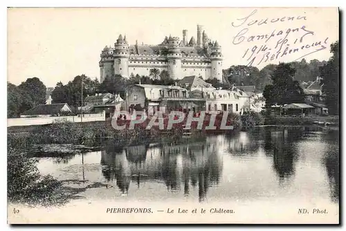 Cartes postales Pierrefonds Le Lac et le Chateau