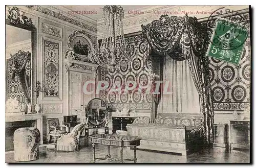 Cartes postales Compiegne Chateau Chambre de Marie Antoinette