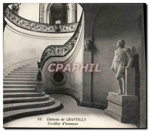 Ansichtskarte AK Chateau de Chantilly Escalier d'Honneur