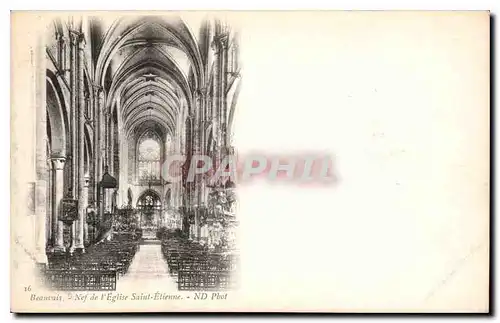 Cartes postales Beauvais Nef de l'Eglise Saint Etienne