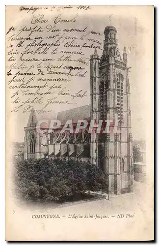 Ansichtskarte AK Compiegne L'Eglise Saint Jacques