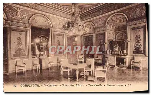 Cartes postales Compiegne Le Chateau Salon des Fleurs