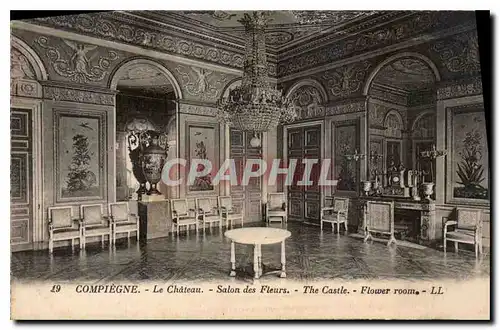 Cartes postales Compiegne Le Chateau Salon des Fleurs