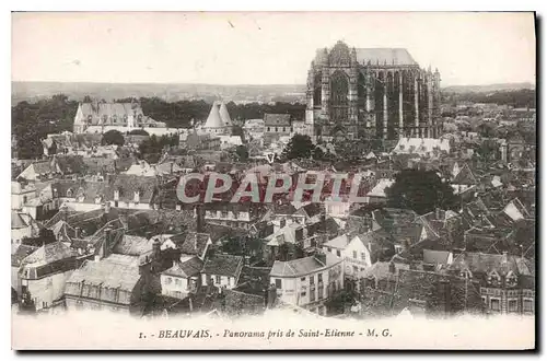 Cartes postales Beauvais Panorama pris de Saint Etienne