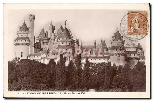 Cartes postales Chateau de Pierrefonds faces Nord et Est