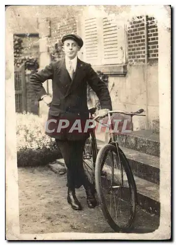 CARTE PHOTO Homme Velo Cycle