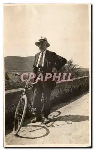 CARTE PHOTO Homme Velo Cycle