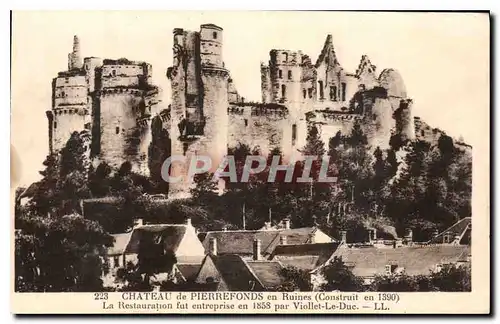 Ansichtskarte AK Chateau de Pierrefonds en Ruines Construit en 1390