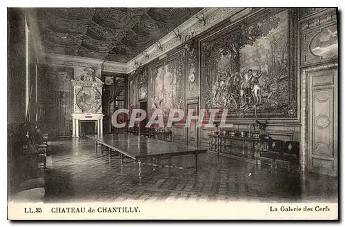 Cartes postales Chateau de Chantilly La Galerie des Cerfs