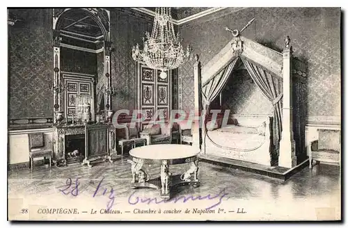 Ansichtskarte AK Compiegne Le Chateau Chambre a coucher de Napoleon 1er