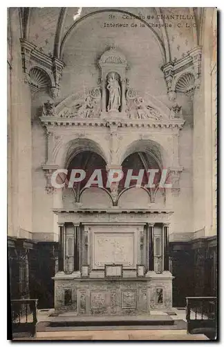 Cartes postales Chateau de Chantilly Interieur de la Chapelle