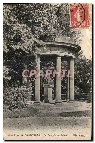 Cartes postales Parc de Chantilly Le Temple de Diane