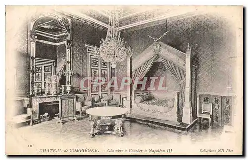 Ansichtskarte AK Chateau de Compiegne Chambre a Coucher a Napoleon III