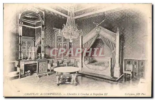 Cartes postales Chateau de Compiegne Chambre a Coucher a Napoleon III