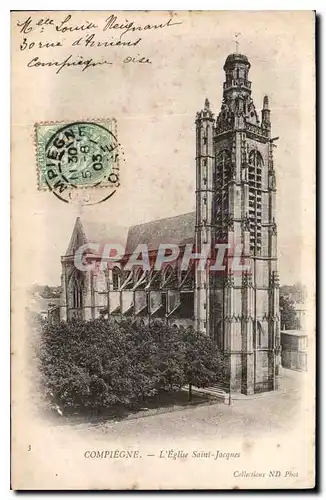 Cartes postales Compiegne L'Eglise Saint Jacques